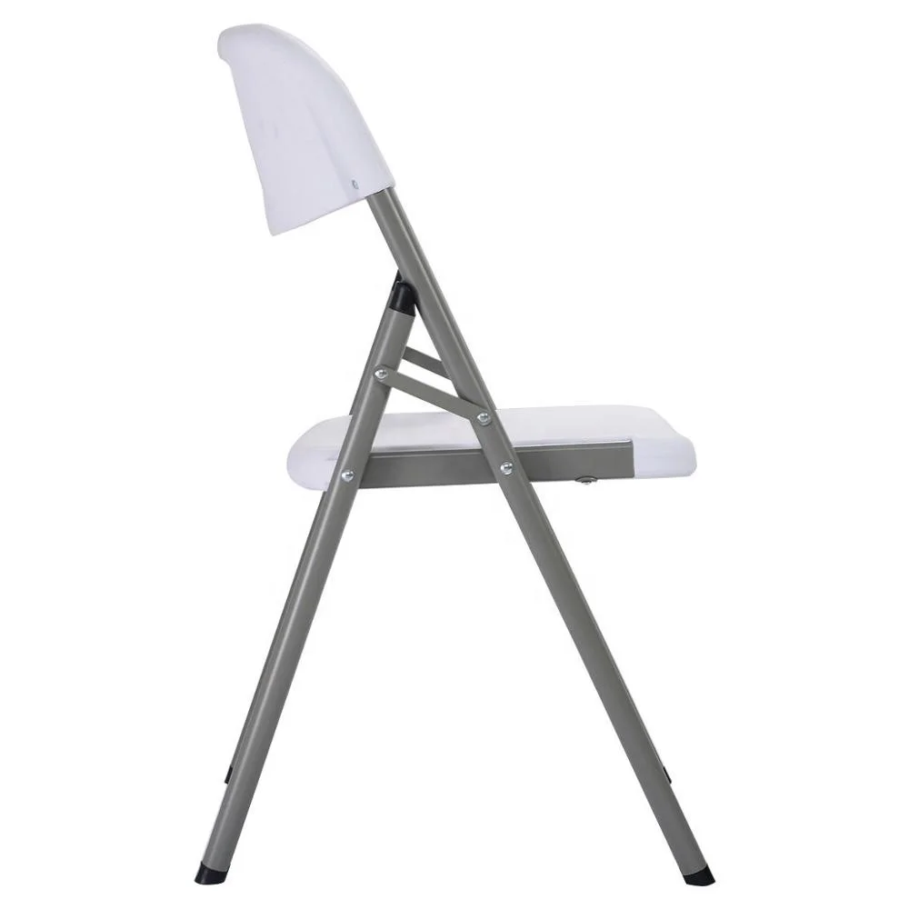 Easy to take clean white resin metal outdoor wholesale folded chairs