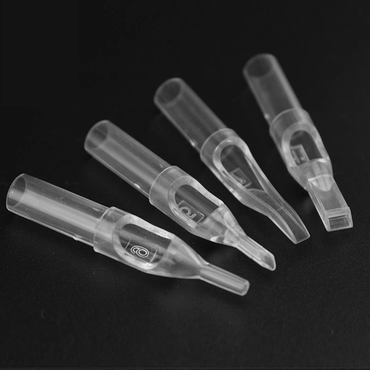 Оптовая продажа, высококачественные одноразовые тату-наконечники, блистерная упаковка, иглы и наконечники для тату-машинки, прозрачный наконечник для татуировки