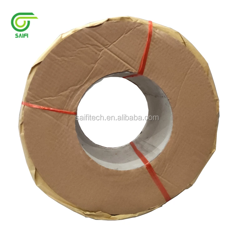 Free sample black PP box strapping roll plastic packing strip pp strap band roll for carton packing