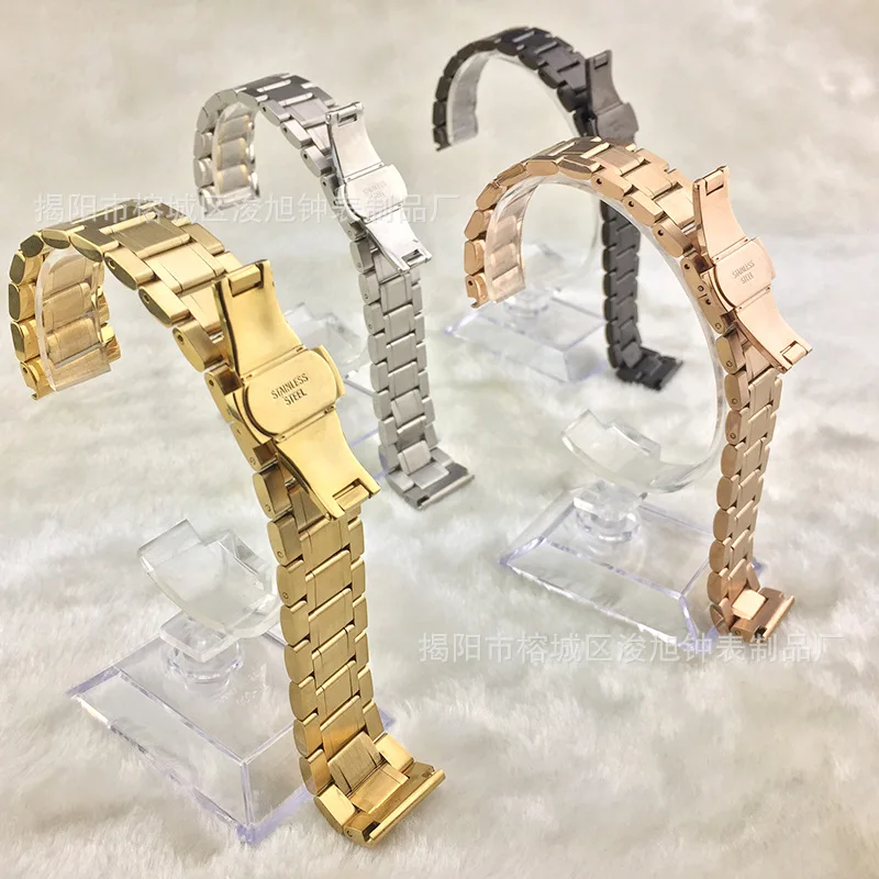 steel butterfly buckle metal stainless steel smart watch bands 10mm 12mm 14mm 18mm