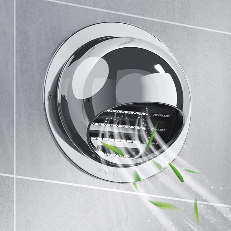 Customized Logo 100mm 4 Inch Stainless Steel Wall Round Air Vent Diffuser Waterproof Air Vent Cover Diffuser