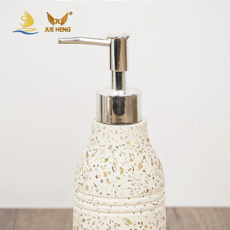 Bathroom gadgets Concrete Bathroom accessories set  modern cement  washroom accessories with terrazzo effect for hotel and ho