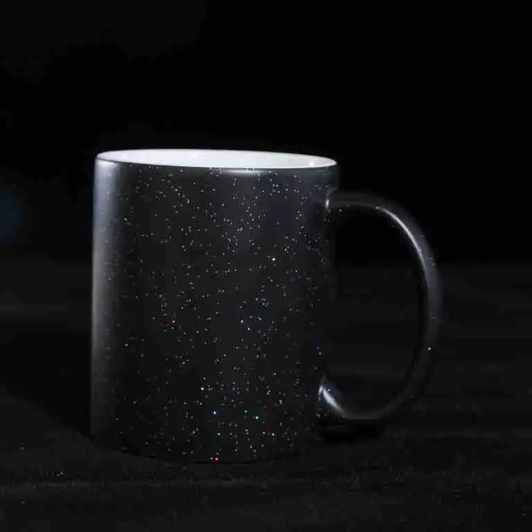Wholesale Sublimation Starry sky party supplies coffee Blue Black mugs with gift box heat sensitive ceramic mug