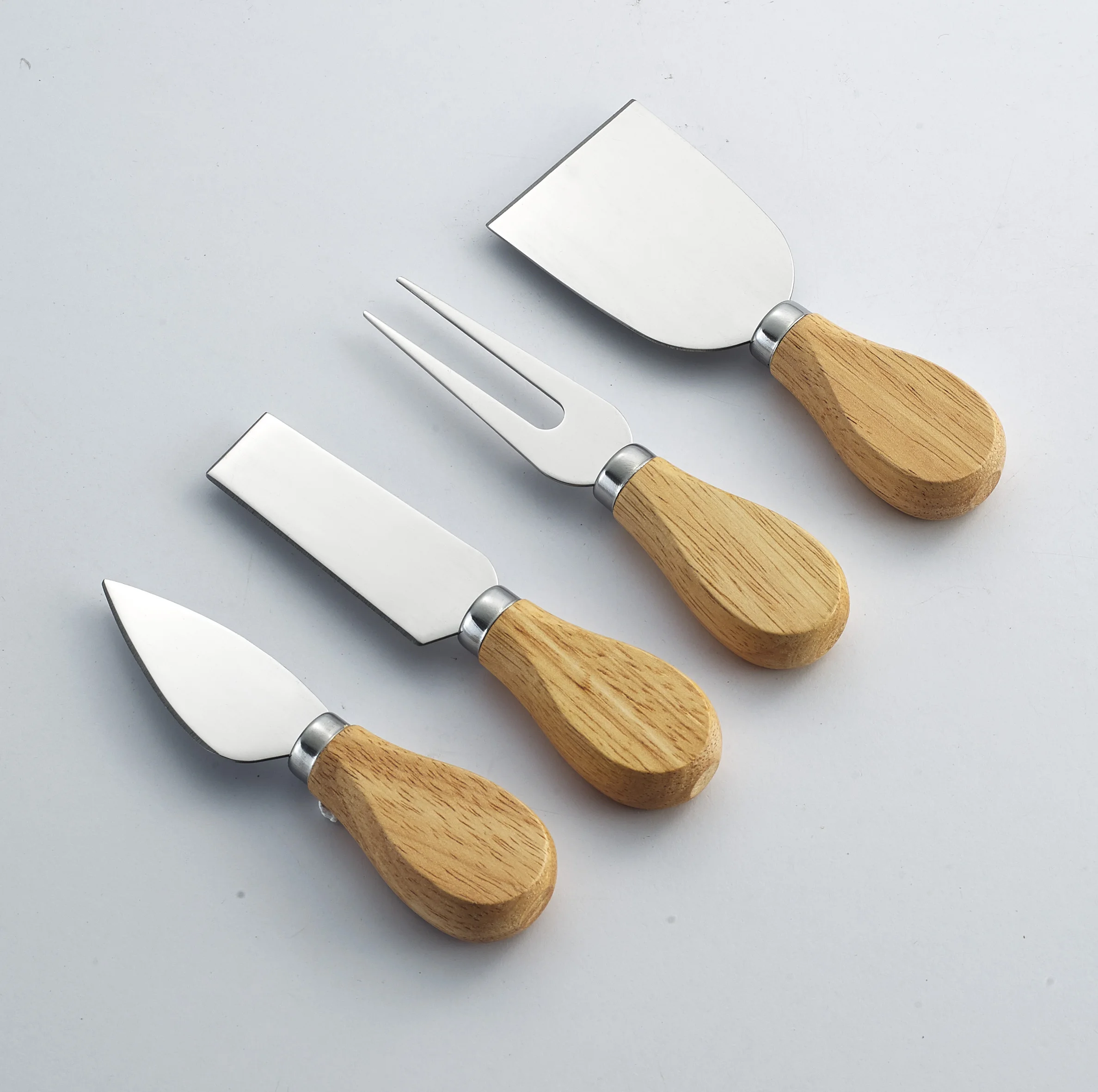 Amazon Hot Sell Stainless Steel Cheese Knives Set 4 pieces Cheese Knife Tool Set Cheese Knives Bulk