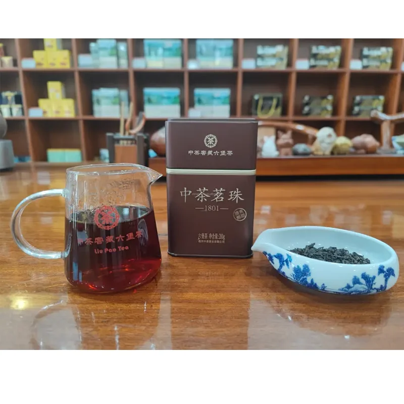 GX06 1801 Wholesale Factory price cha chinese dark tea 200g can packing chinese Liupao Ming Zhu Liu Pao Tea Health Loose Tea