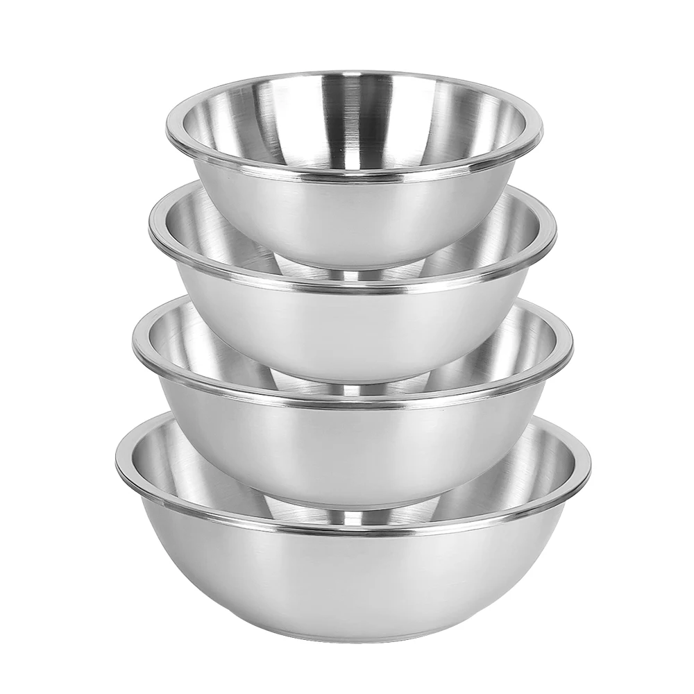 2022 New Product Stainless Steel Mixing Bowls Metal Salad Bowl Set Nesting Bowls Plate for Cooking Baking Prepping Eco-Friendly