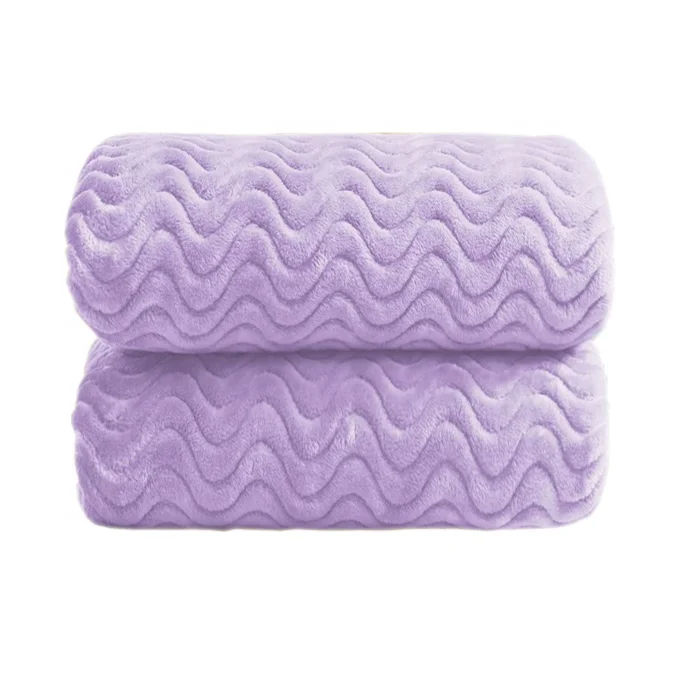 Soft lightweight warm jacquard flannel fleece throw blanket in bulk