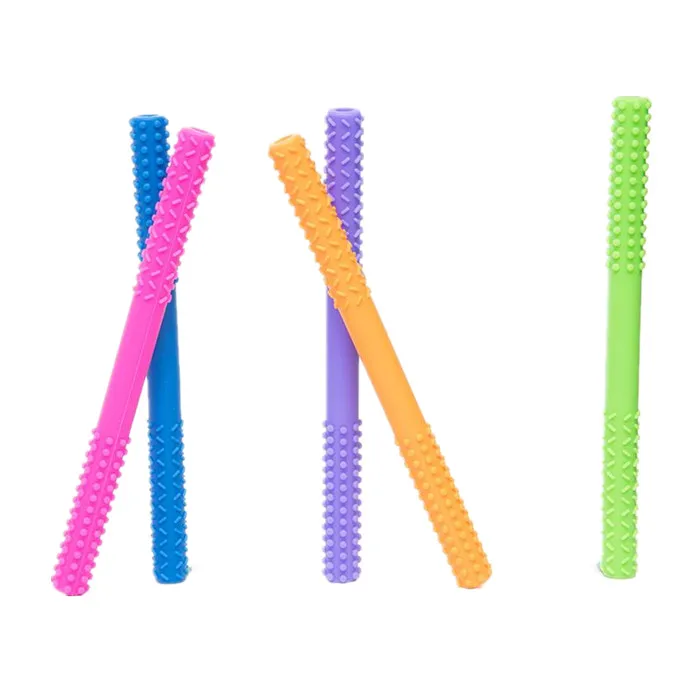 Hollow Teeth Tube Baby Silicone Teether Baby Teething Toys Teether Tube Helps Soothe Teething Irritation Biting, Chewing