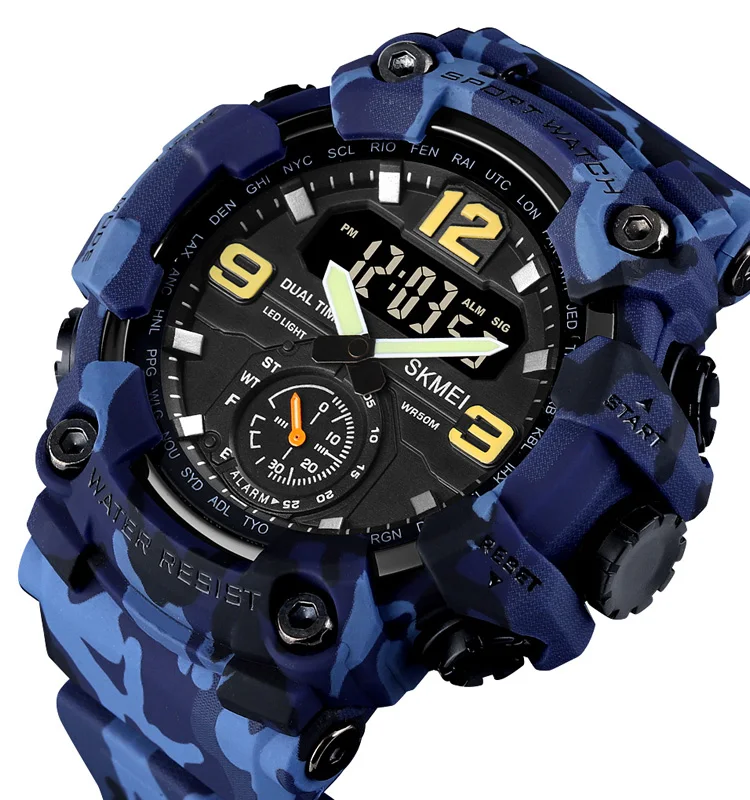 Selling hand wristwatch SKMEI 1637 relojes hombr al por mayor sport analog digital quartz watches for militar men