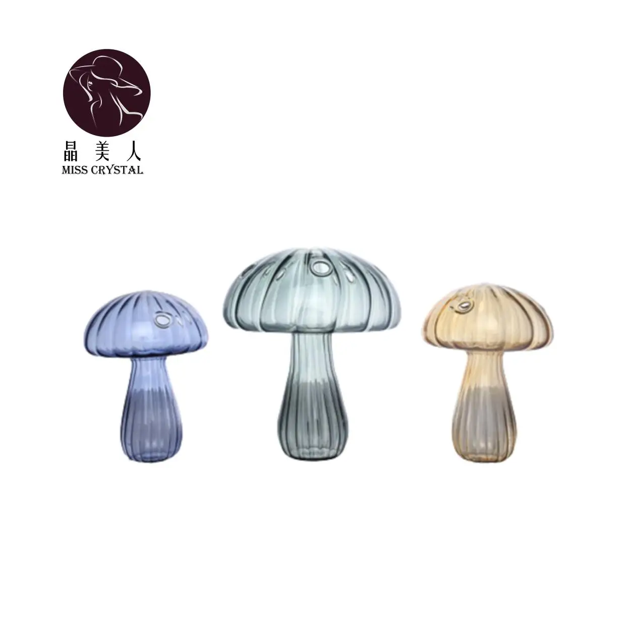 Creative Plants Mushroom Glass Vase Aromatherapy Bottle Creative Home Decorations for Wedding Gifts