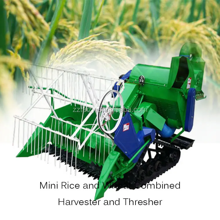 large output capacity portable engine combine rice mini harvester machine