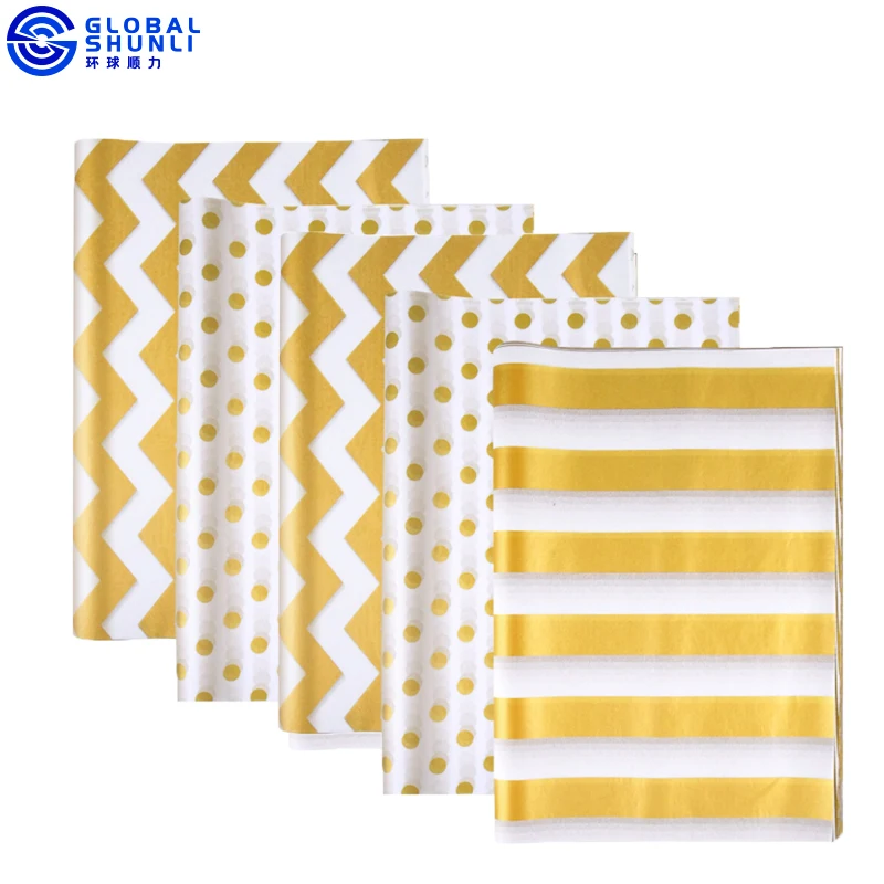 Tissue Paper Bulk Metallic gold rose gold silver Paper Gift Wrapping Accessory Wrap for DIY Fringes Shredded Fill Confetti