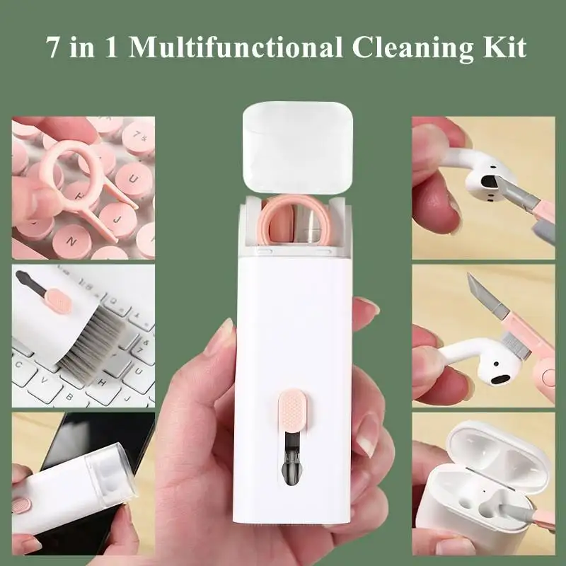 7-in-1 Multi functional Computer Cleaning Tools Keyboard Headphone Laptop Cell Phone Cleaning Kit Keyboard Cleaner