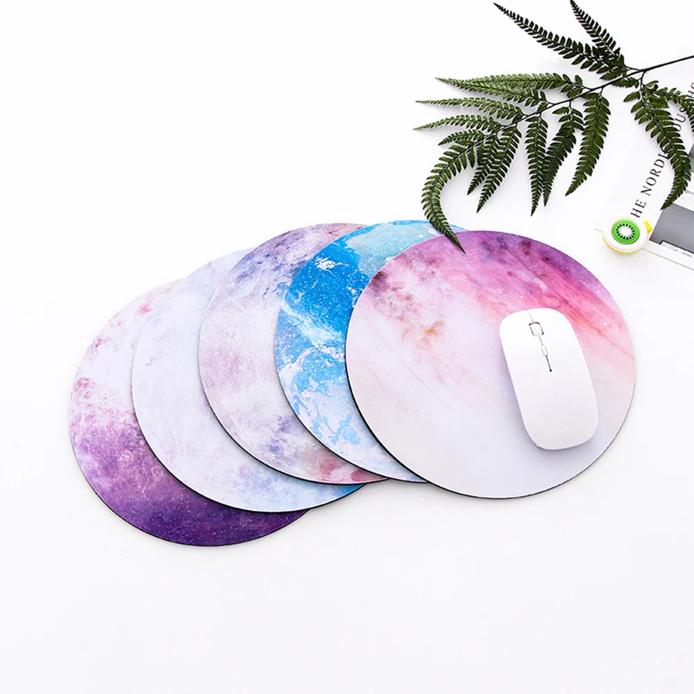 
Round Mouse Pad Planet Series Mat Earth/Venus/Mars/Mercury/Jupiter/Pluto/Rainbow Moon/Black Moon Computer Game Pad Non-slip 