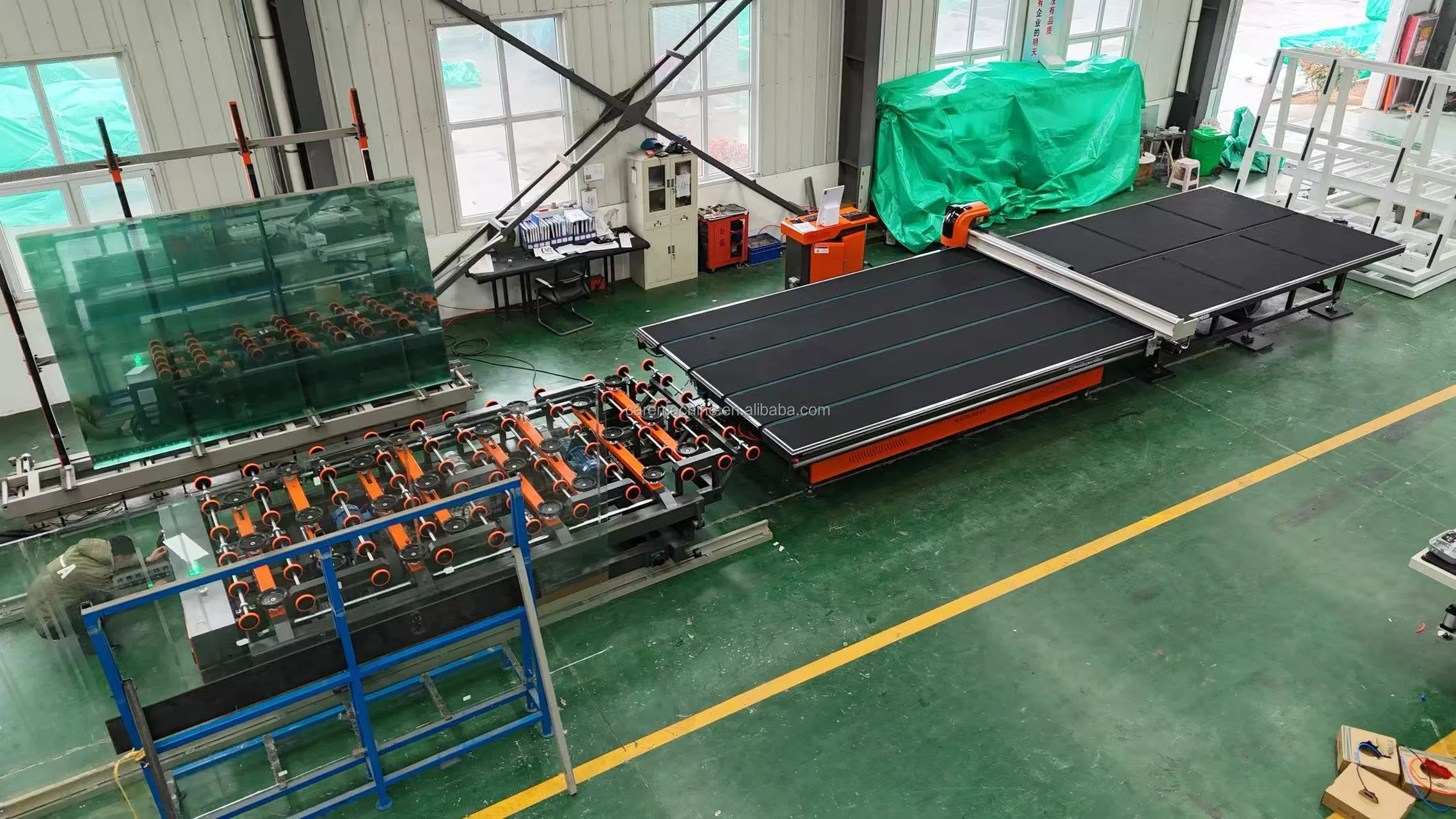 Hot Sales CNC 4228 Big Size Upper Line Glass Cutting Machine Label Printer CE Standard Glass Processing