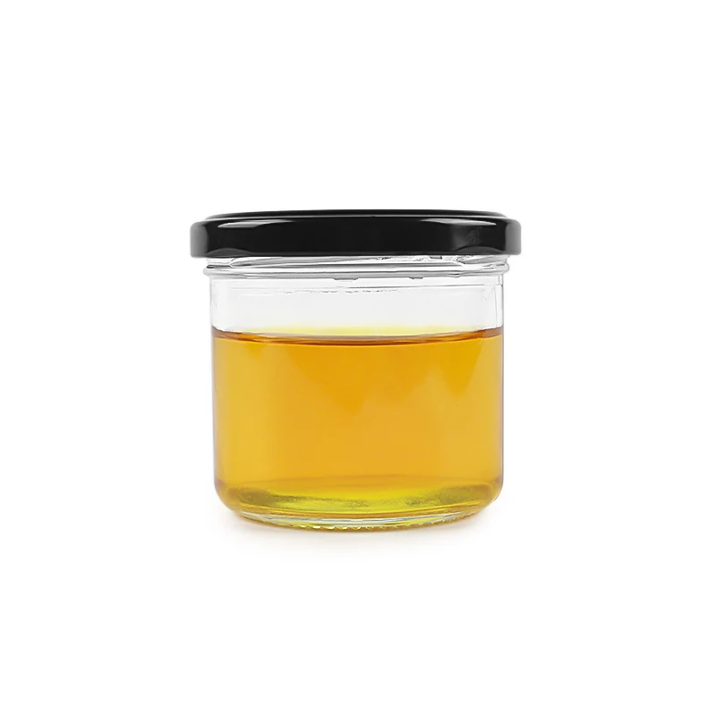Wide Mouth No Shoulder 150ml 180ml Dressing /mustard / Salsa Jar With Button Lid