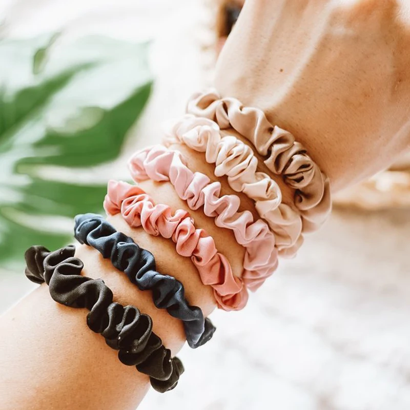 Wholesale 100% Pure Silk Scrunch Satin Scrunchies Silk Scrunchies For Hair Beauty