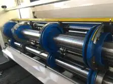 Semi Automatic Chain Feeder Box Flexo Printer 3 Colors Printing Slotting Die Cutting Maker Machine Corrugated Carton