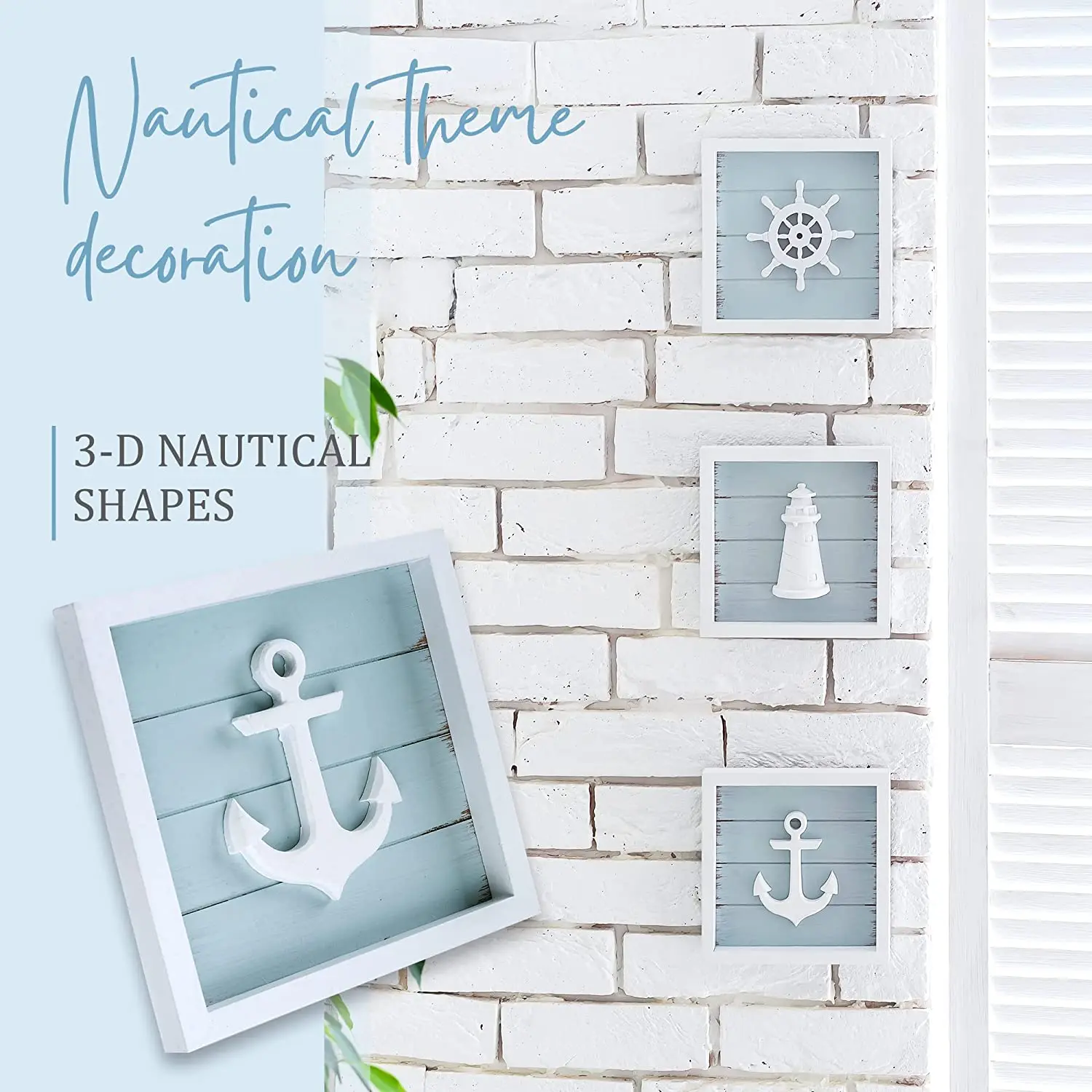 Wall Art,Wall Decor Interchangeable Seasonal Canvas Picture Framed Decorative Watercolor Painting with 3 Solid,Fall Decor Sign