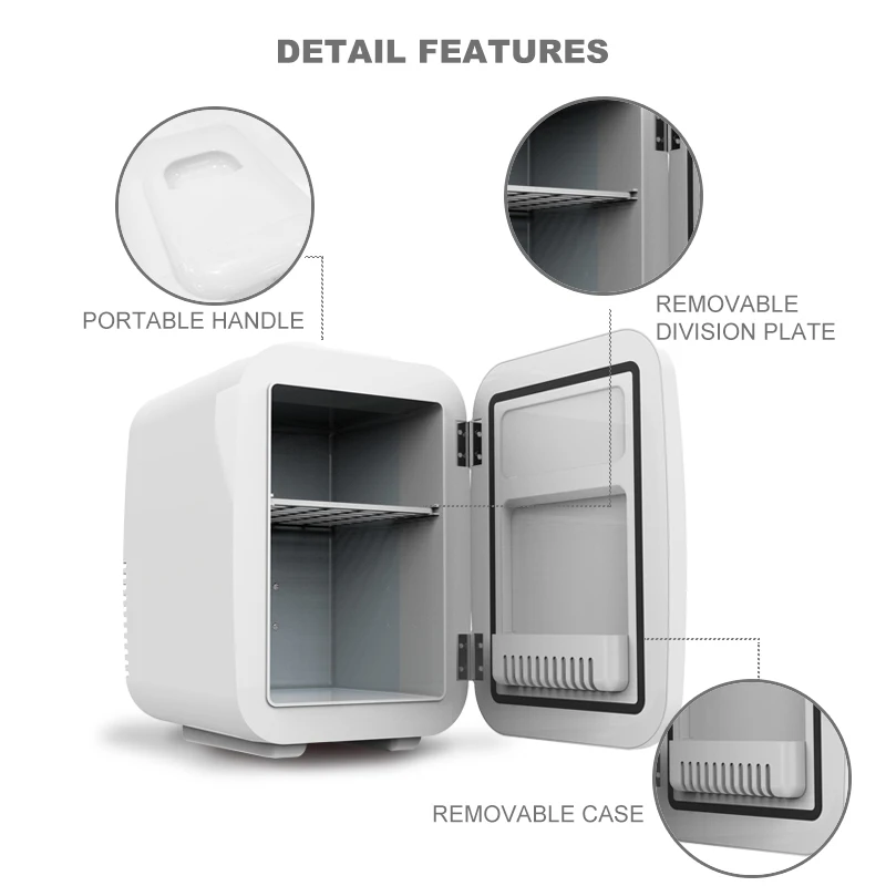 4L DC 12V Wholesale Custom Fashion Retro Design Refrigerate Beverage And Food Mini Fridge Popular style