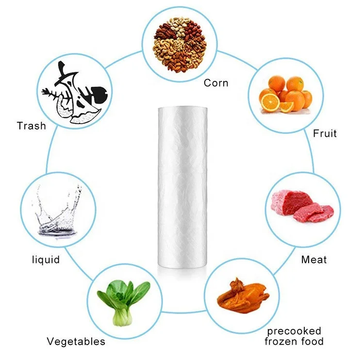 Vegetable Roll Bag Packaging Hdpe Clear Grocery Plastic Bag making machine