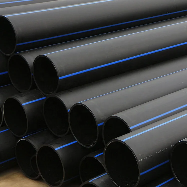 qatar Black Blue Color PN16 PE100 large diameter Plastic Water Supply Pipes HDPE Potable Pipeline Seamless PE Pipe price list