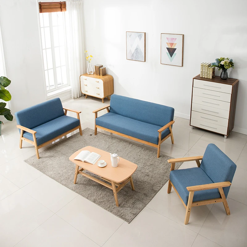 Minimalist 1+2+3 Sofa Office Room Furniture Set, Nordic Modern Design Office Sofa