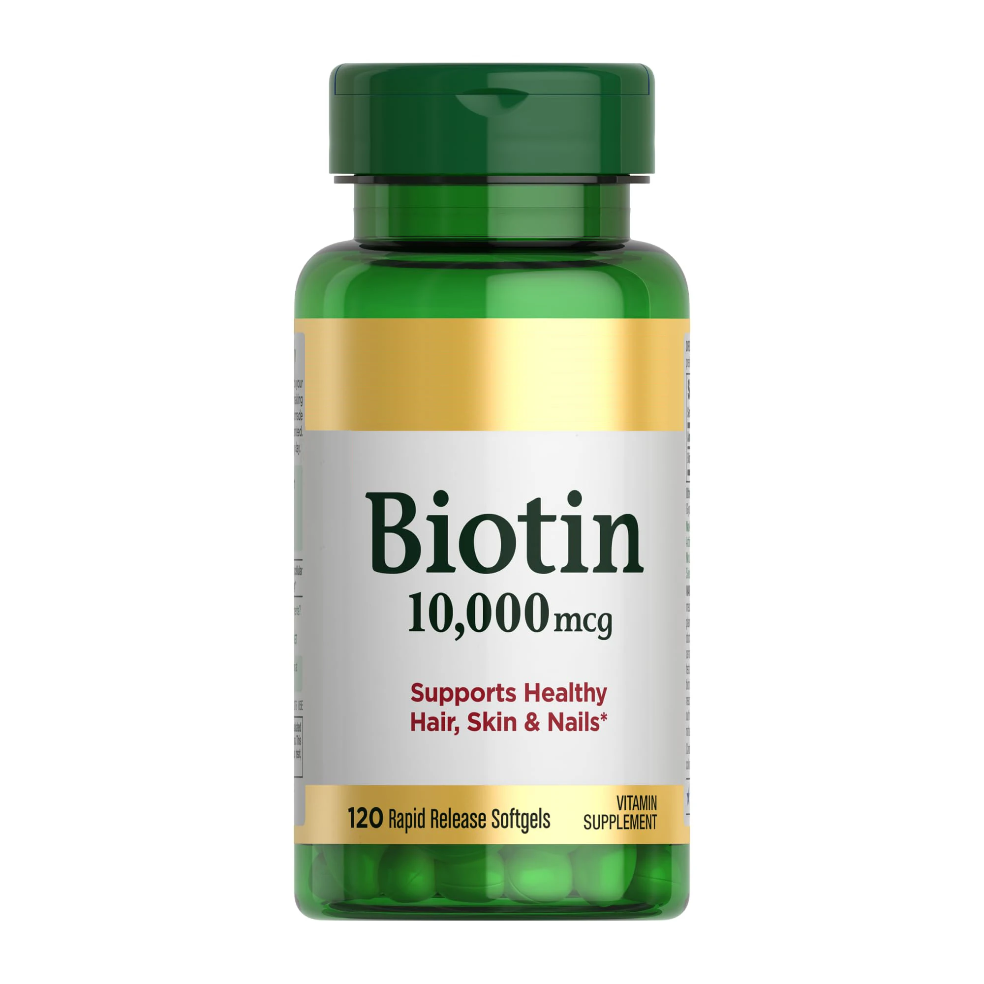 Горячая распродажа, фабрика GMP, OEM, биотин, Softgels, капсула 10000mcg, оптовая продажа для волос, кожи и ногтей