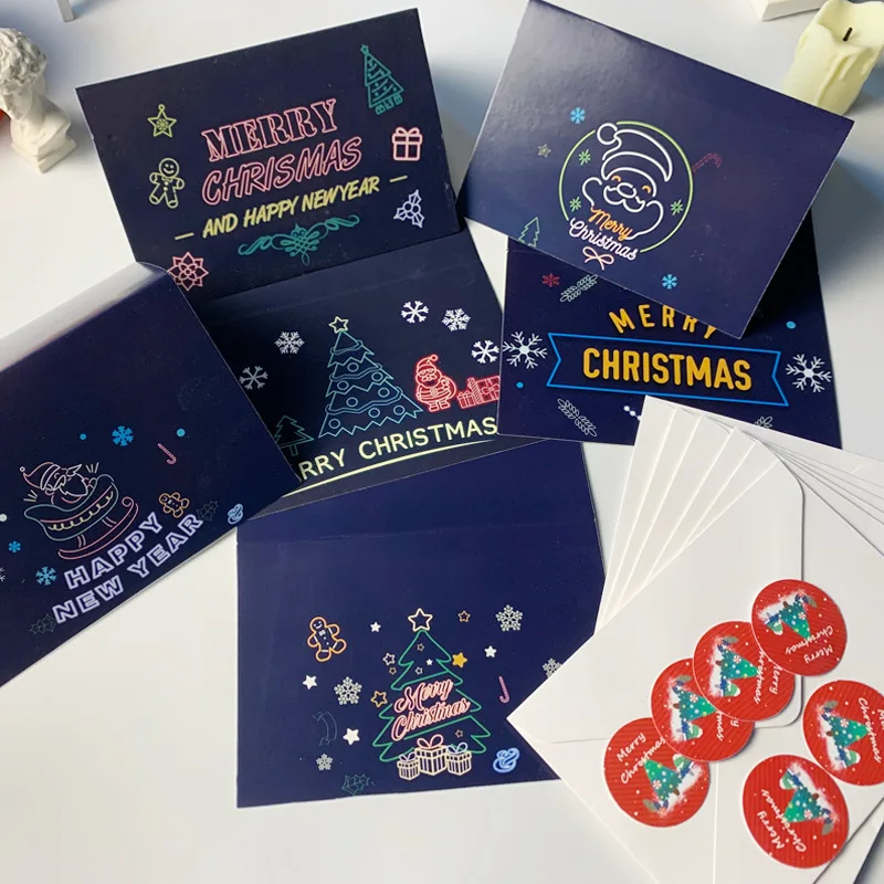 Ychon  New Beautiful Leaf Design Wishing You Good Luck Greeting Card Set Blessing, Greeting, Universal Congratulations Card