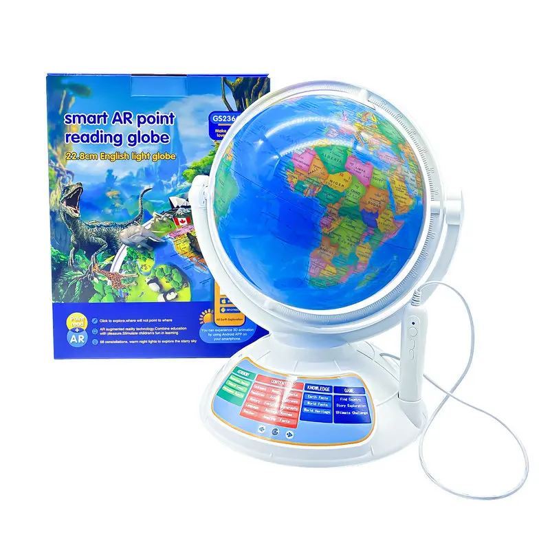 OID click and talking Smart Globe Adventure AR Educational World Geography Kids Learning Toy