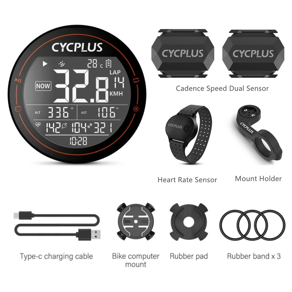 Cycling Bike Accessories GPS Bicycle Computer Wireless ANT+ Bluetooth Waterproof Speedometer Bikes Computer Riding Odometer
