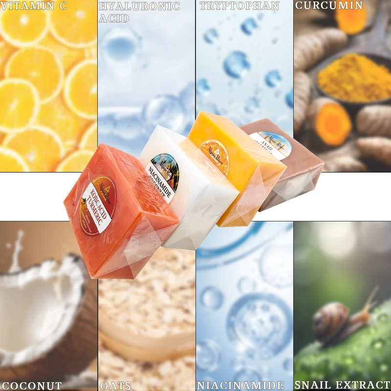 OEM Wholesale Kojic Acid Knuckle Whitening Soap Exfoliating Natural African Whitening Black Soap Bar For Dark Skin