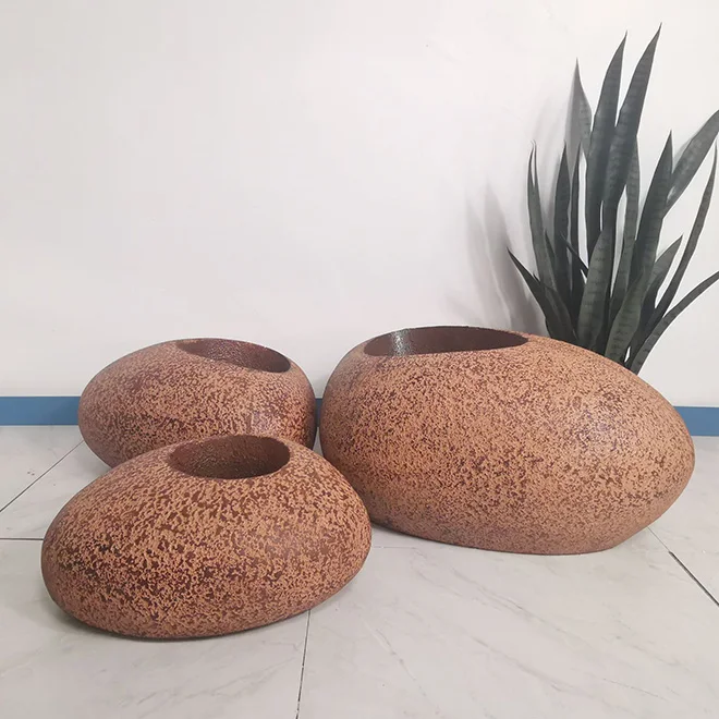 Hot Sale 56X41X29CM Nordic Style Nordic Creative Garden Pot Large Plant Pots Fiberglass Flower Pots FRP Flowerpot