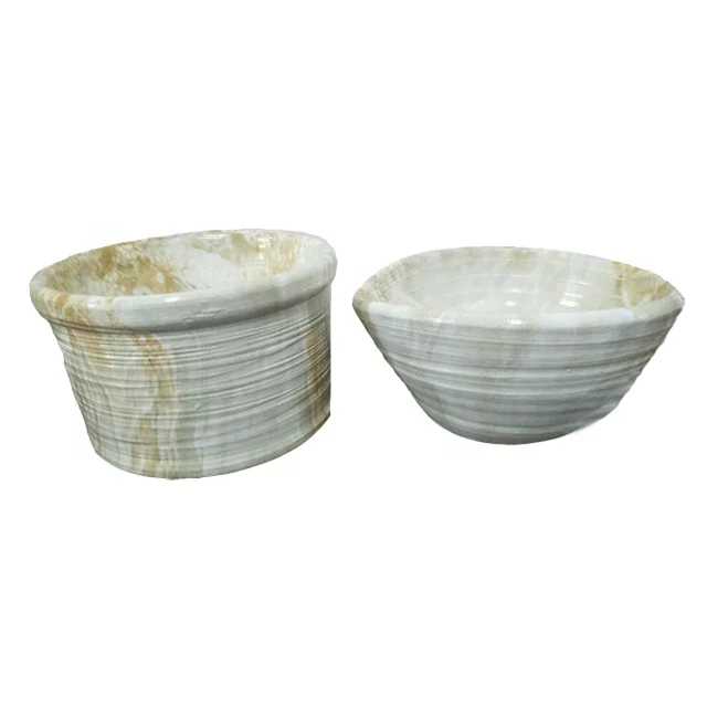 Ceramic pot looks like marble jar