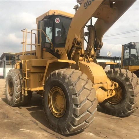 5.3cbm used cat 980f end front wheel loader machine with low hours caterpillar 980 f pay loader cat980f