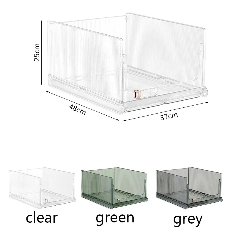 2023 Hot selling modern folding storage box plastic transparent clothes toys books sorting storage box