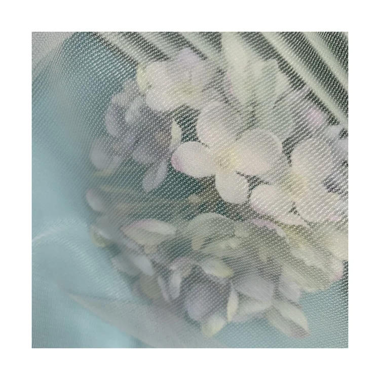 
Textile Wholesale Warp 100% Polyester Fabric Mesh Mini Dot Pattern In Plain Tulle Lace Fabric For Dress 