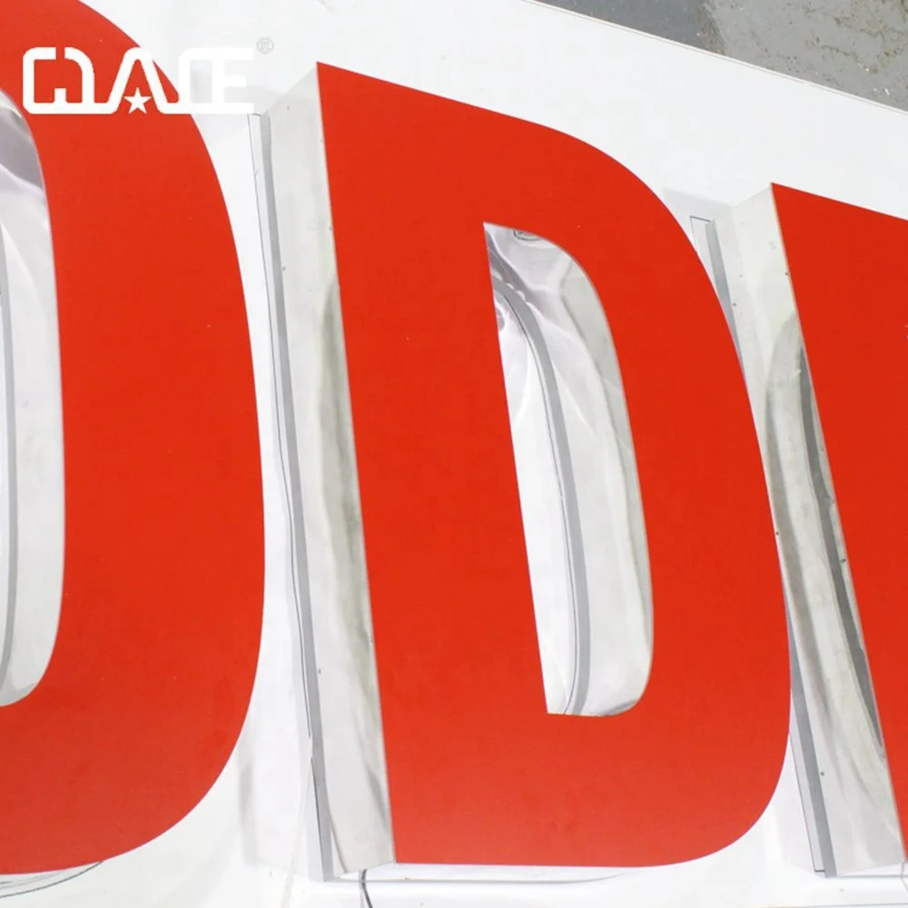 
Manufacturer Custom outdoor 3D LED channe letter Lighting Sign Letters Signboard LOGO 