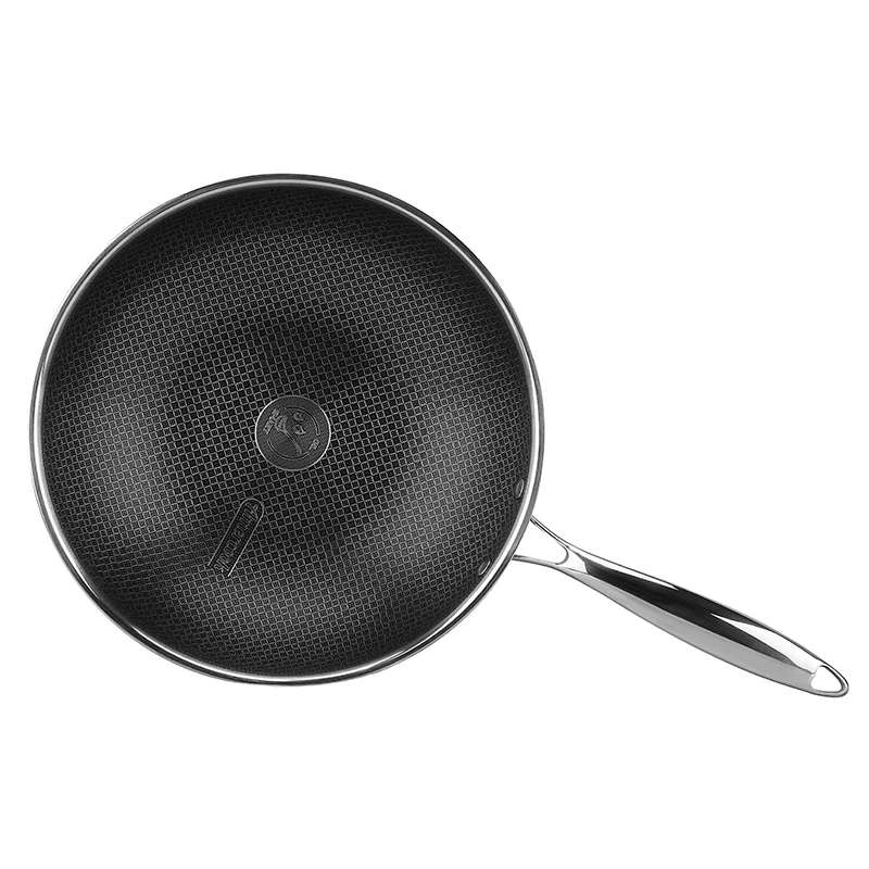 amercook non stick stainless steel handle woks granite pan kitchenware glass lid