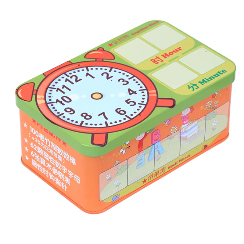 Colorful wooden magnetic learning stick for educational math toys