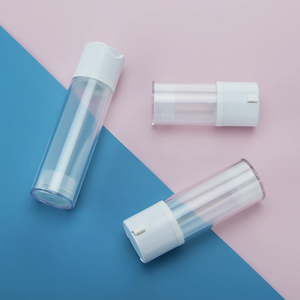 50ml 80ml 120ml Replaceable Plastic Airless Pump Refill Bottles Luxury Custom Color Cosmetic Container