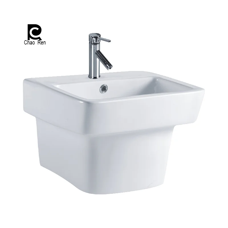 wash basin ceramic sanitary ware one piece wall hung hand wash basin