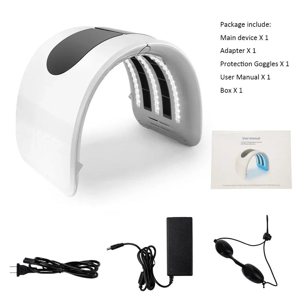 Colorful LED beauty  spectrometer for beauty rejuvenation, acne and freckles removal foldable model