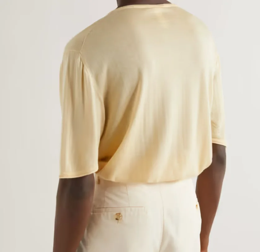 Cashmere Shirt Man Cashmere Short Sleeve Sweater Knitted O-Neck Men T-shirt