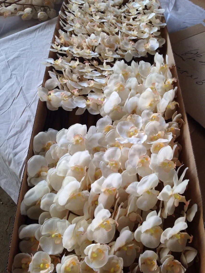 SFL2037L High Quality 10 Pcs Phalaenopsis Orchid Flower For Home Decor Artificial White Orchid Flower