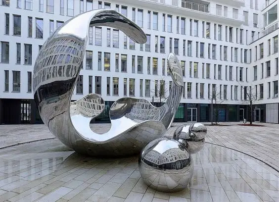 Artistic Temperament Sculpture UV Printed Stainless Steel Metal Garden Model Carved Abstract Tree Form with Artistic Theme