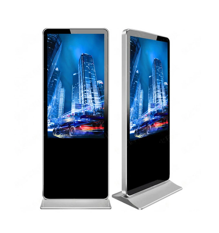 Digital signage manufacturer strong quality 32 43 50 55 inch LCD advertising display free standing indoor digital totem kiosk