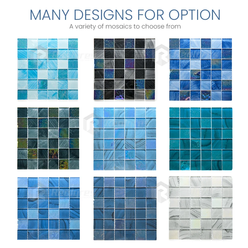 Дешевая OEM белая фарфоровая мозаичная плитка для бассейна материал стеклянная мозаика размер плитки