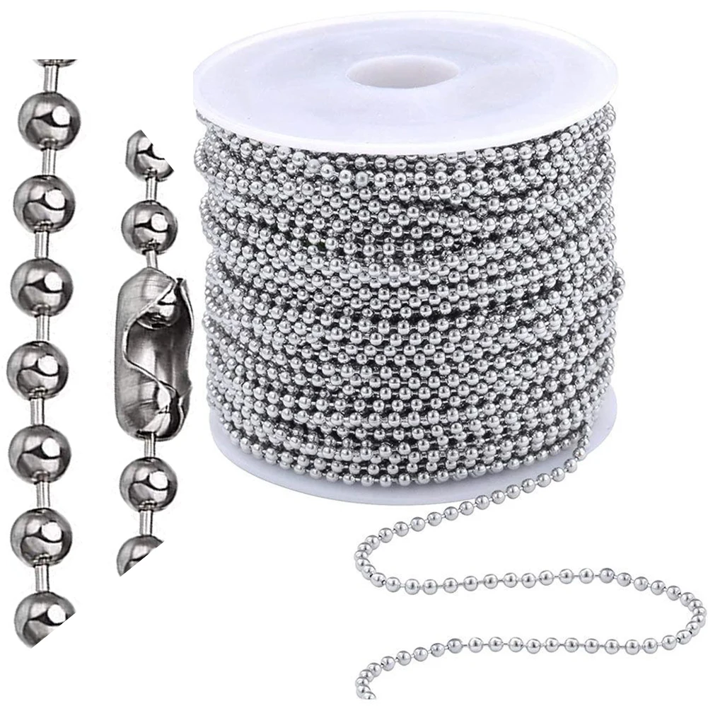 Wholesale 1.5Mm / 2.0Mm, / 3.0Mm / 4.5Mm / 6.0Mm / 8.0Mm Ball Necklace Chain 316L Stainless Steel Chain Necklace For Pendant/