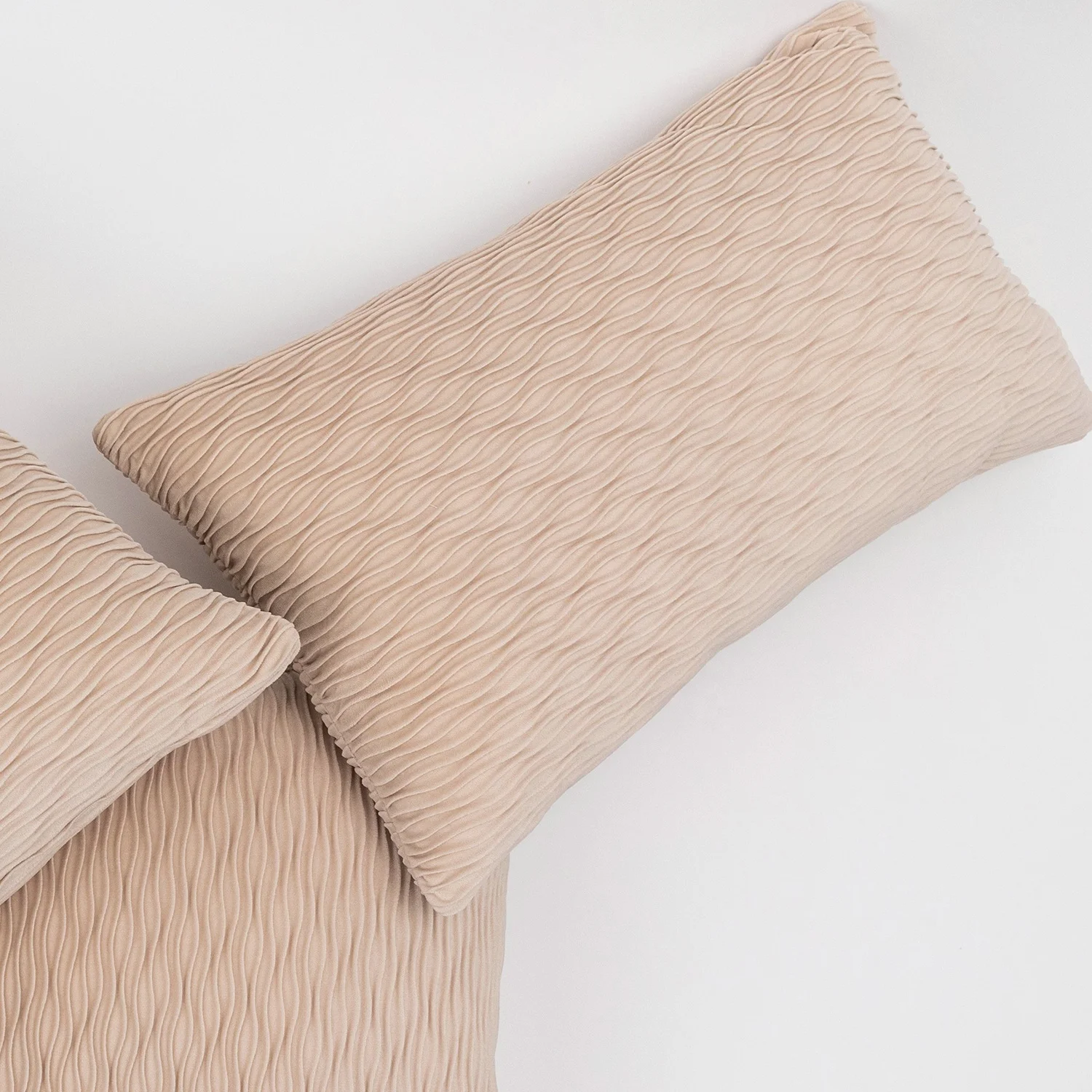 Outdoor Sofa Living Room Pinch Pleat Rectangle Striped Lumbar Crinkle Luxury wrinkle Toss Decoration Cushion